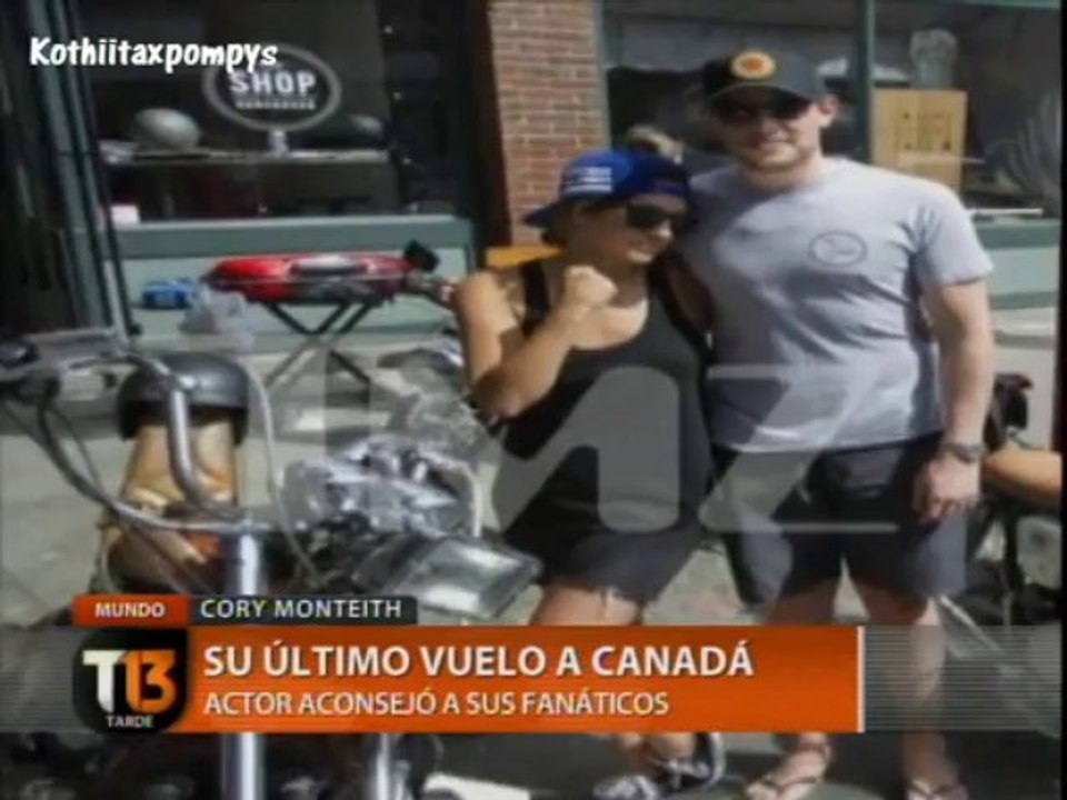 Cory Monteith revelan fotos de su viaje a Canadá (Tele13)