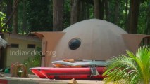 Tourists Shelters at Havelock Island Andaman India