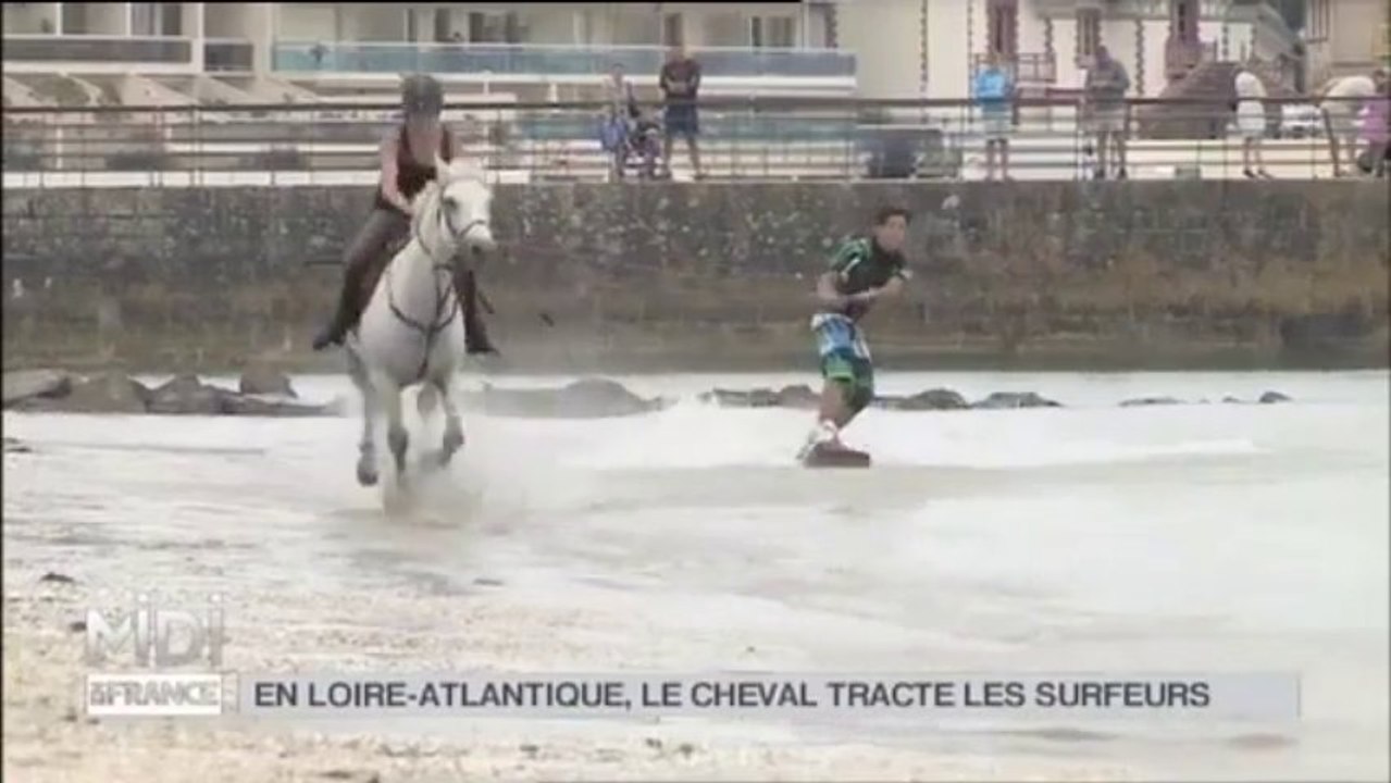 Horse Surfing - Harold Quinquis with Nathalie Simon et Laurent Boyer - La Baule - Midi en France