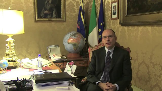 Roma - Messaggio di Enrico Letta al Forum italo-francese (11.10.13)