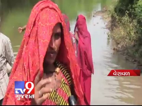 Veraval : Risking their lives children swim across river to reach school, Part 2 - Tv9 Gujarat