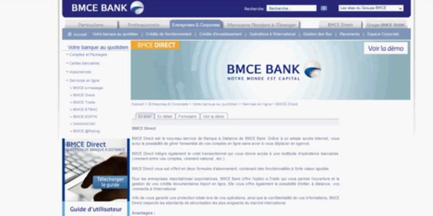 BMCE Direct Mon Compte BMCE Bank en ligne Espace client sécurisé ...
