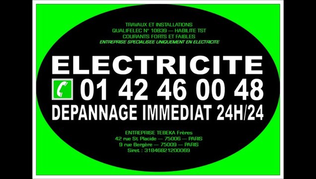ELECTRICIEN DU 9eme - 0142460048 - 9 RUE BERGERE - 75009 - PARIS