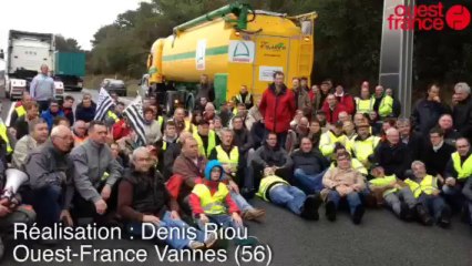 Barrage sur la RN 24 contre l'éco taxe - Ecotaxe