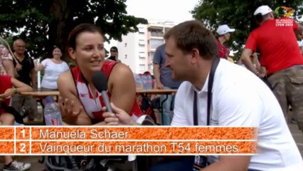 Interview de Manuela Schaer - Vainqueur du marathon T54 femmes