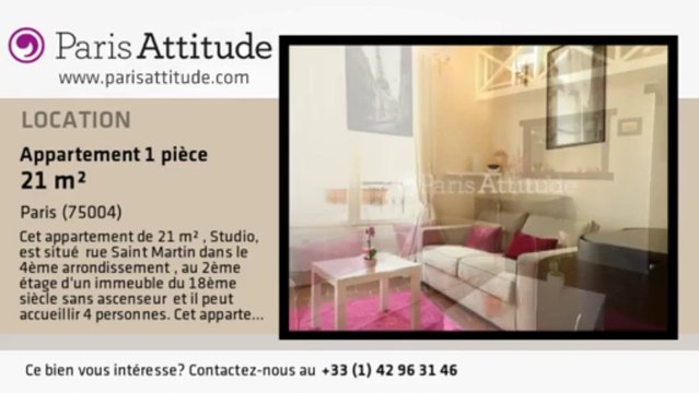 Appartement Studio à louer - Centre George Pompidou, Paris - Ref. 8967