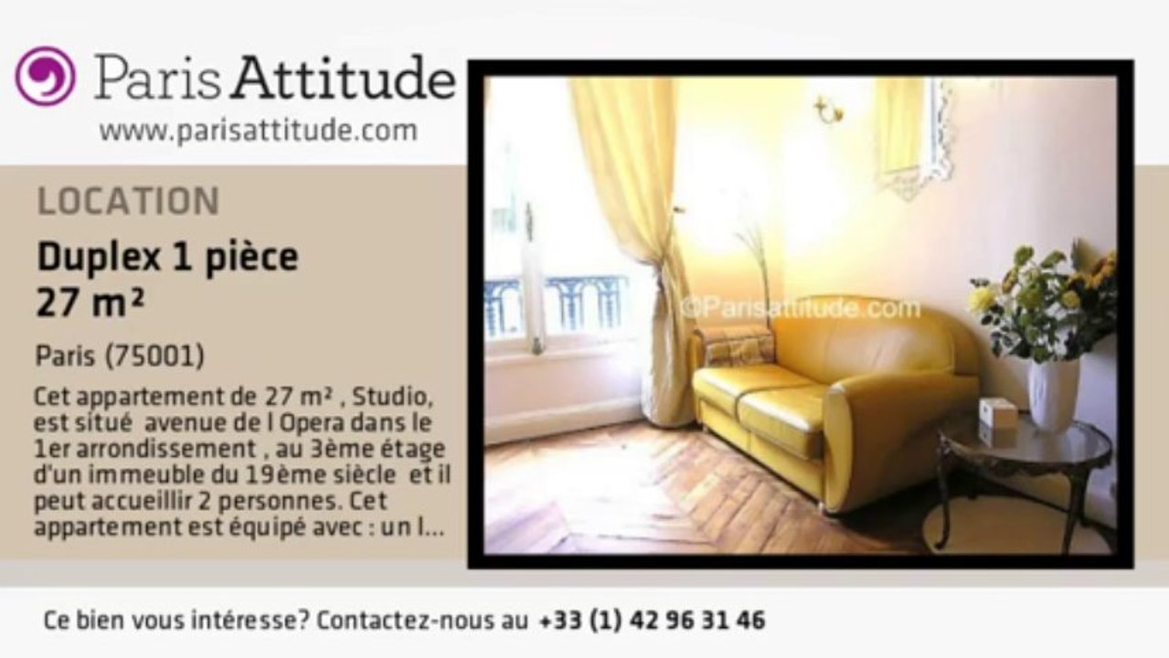 Duplex Studio à louer - Palais Royal, Paris - Ref. 7413