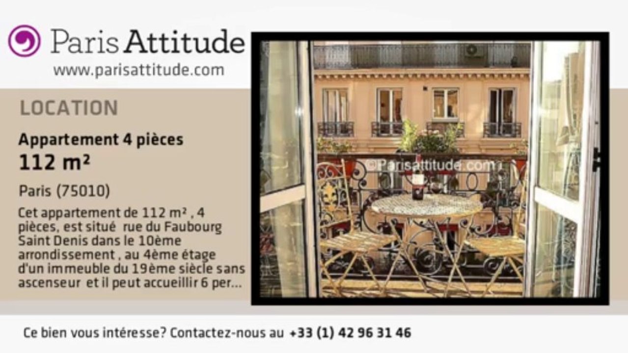 Appartement 3 Chambres à louer - Faubourg St Martin, Paris - Ref. 7036