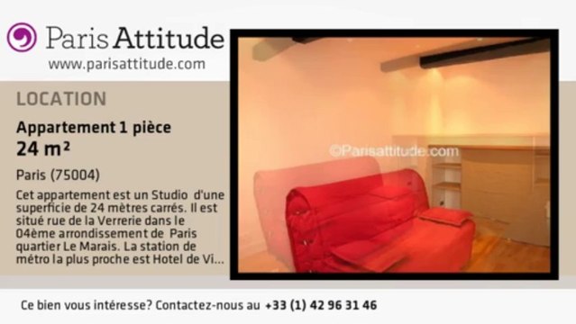 Appartement Studio à louer - Hôtel de Ville, Paris - Ref. 1424