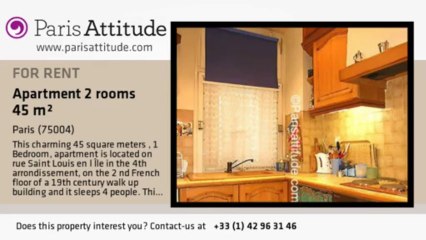 1 Bedroom Apartment for rent - Ile St Louis, Paris - Ref. 1366
