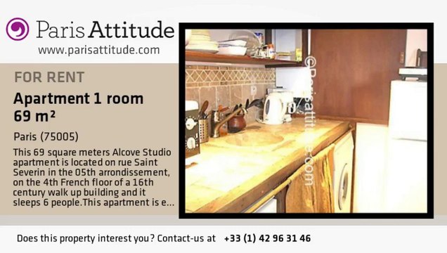 Alcove Studio Apartment for rent - Quartier Latin/St Michel, Paris - Ref. 3383