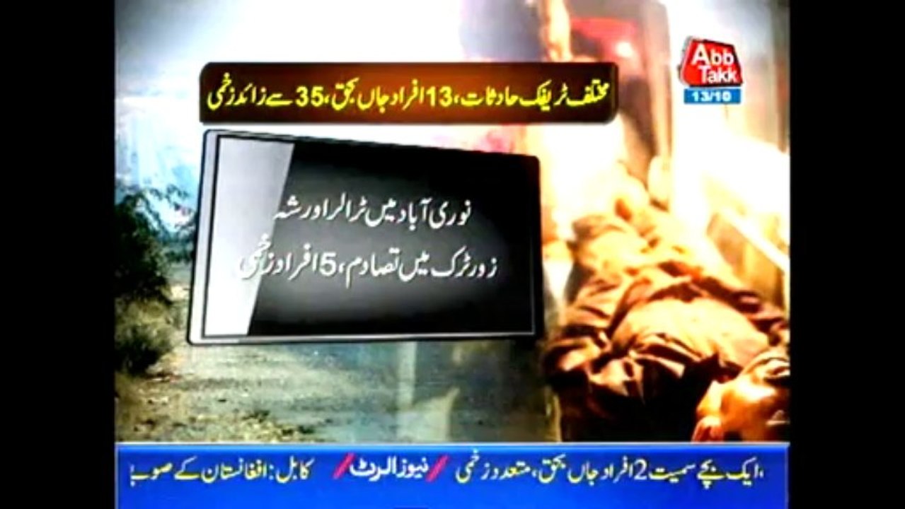 Traffic accident in Pakistan's different Cities