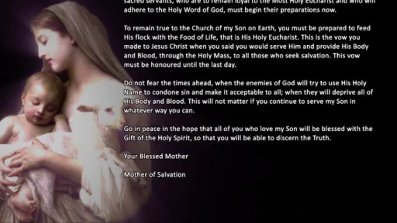 September 23th, 2013 - To remain true to the Church of my Son on Earth