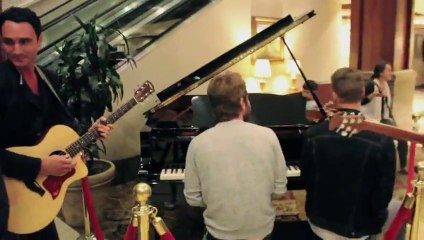 Band performs song on grand piano at Americana's Mall!! Smallpools - Glendale 2013