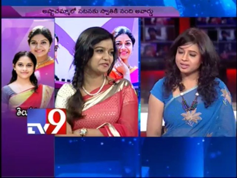 Swathi and Sri Divya in Tv9 Studio - Part 2
