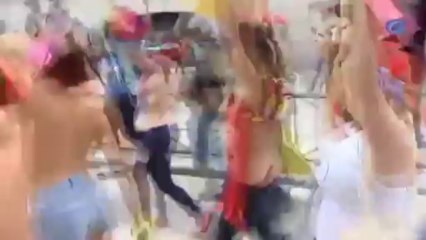 Femen protagoniza una nueva protesta en Madrid al grito de "lucha desnuda"