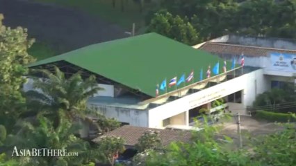 Spring water, flowing on hydroelectric power station, Kaeng Krachan Dam