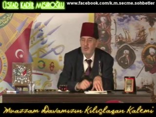 Üstad Kadir Mısıroğlu'nun Ülker ile ilgili ifadelerini tavzihi