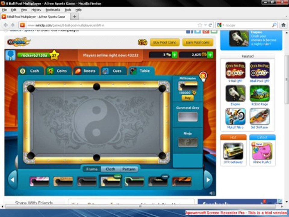 how to hack tables in 8 ball pool