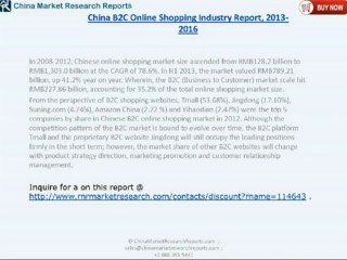 RnRMR: China B2C Online Shopping Industry