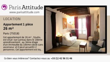 Appartement Studio à louer - Montmartre, Paris - Ref. 689