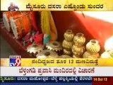 TV9 Live: Mysore Dasara 2013: Elephants Get Beautiful Painting, Nandi Dhwaja Prepared