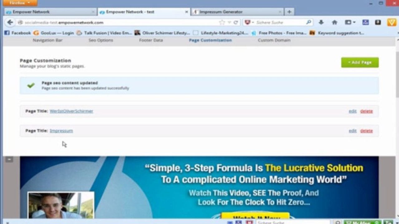 Schritt 11 Impressum Seite erstellen