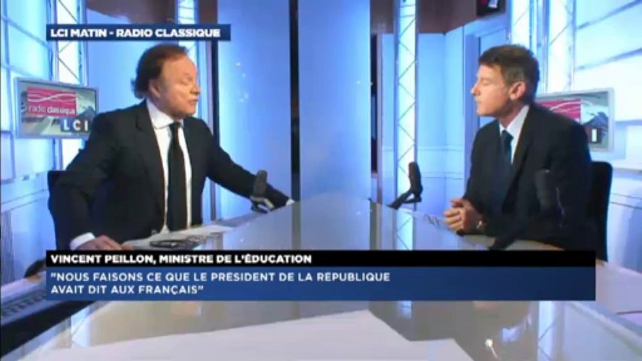 Vincent Peillon, invité politique de Guillaume Durand avec LCI