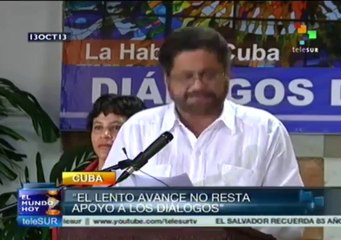 El lento avance no resta apoyo a las conversaciones: Iván Márquez