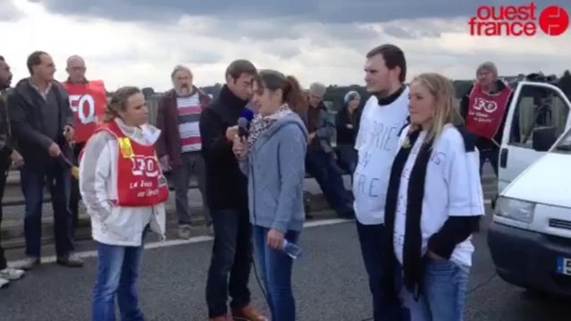 La filière agroalimentaire mobilisée - Manifestation sur le pont routier