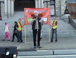 March Against Monsanto Rally In Victoria, Canada. Oct 12,2013, Speeches