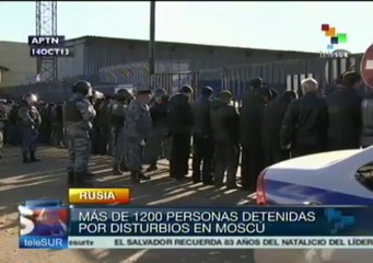 Más de 1200 personas detenidas en Moscú por distubios
