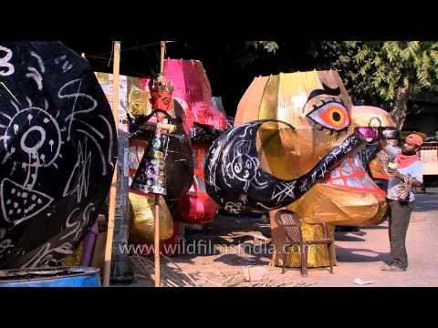 Effigies of demon king Ravana put out for sale