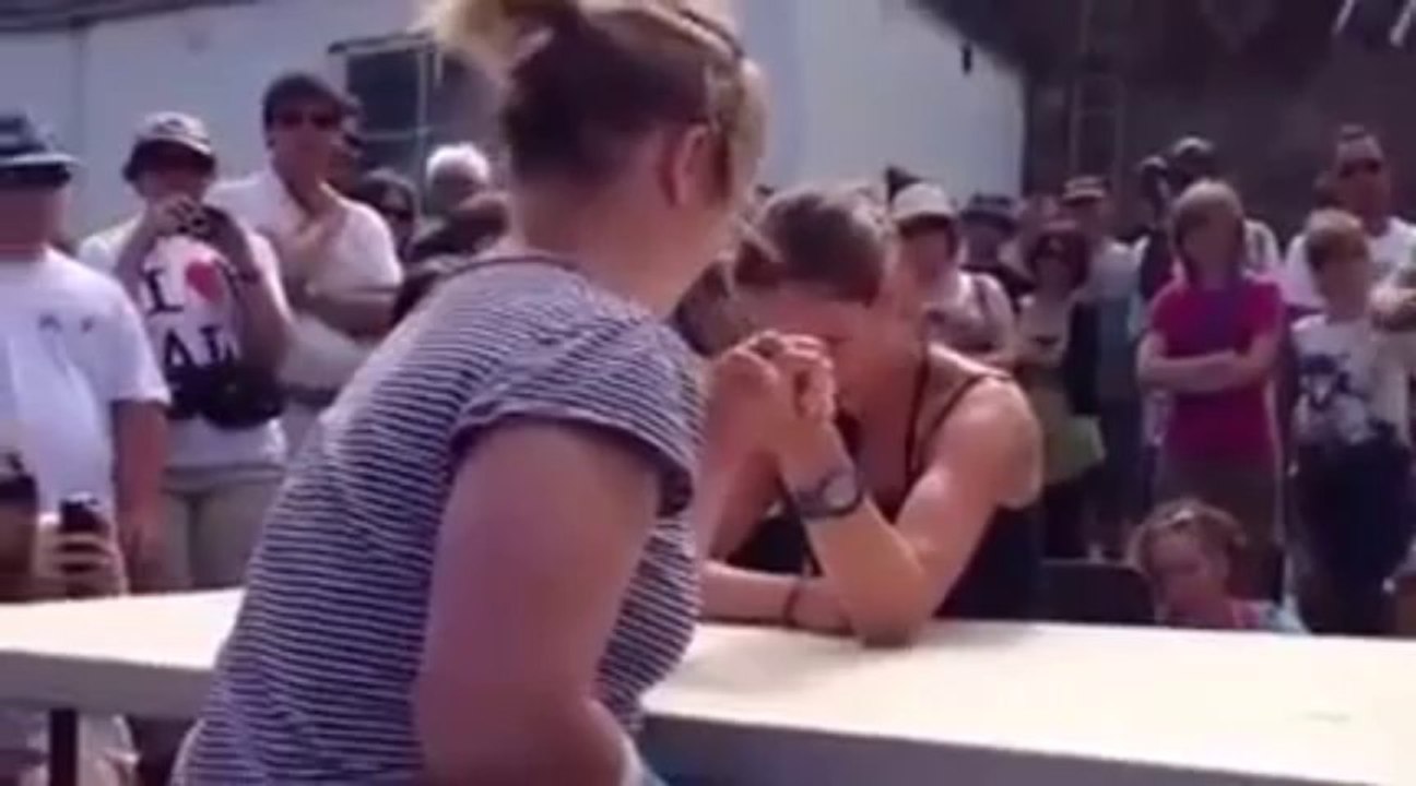 Woman SNAPS Her Other Arm While Arm Wrestling Video
