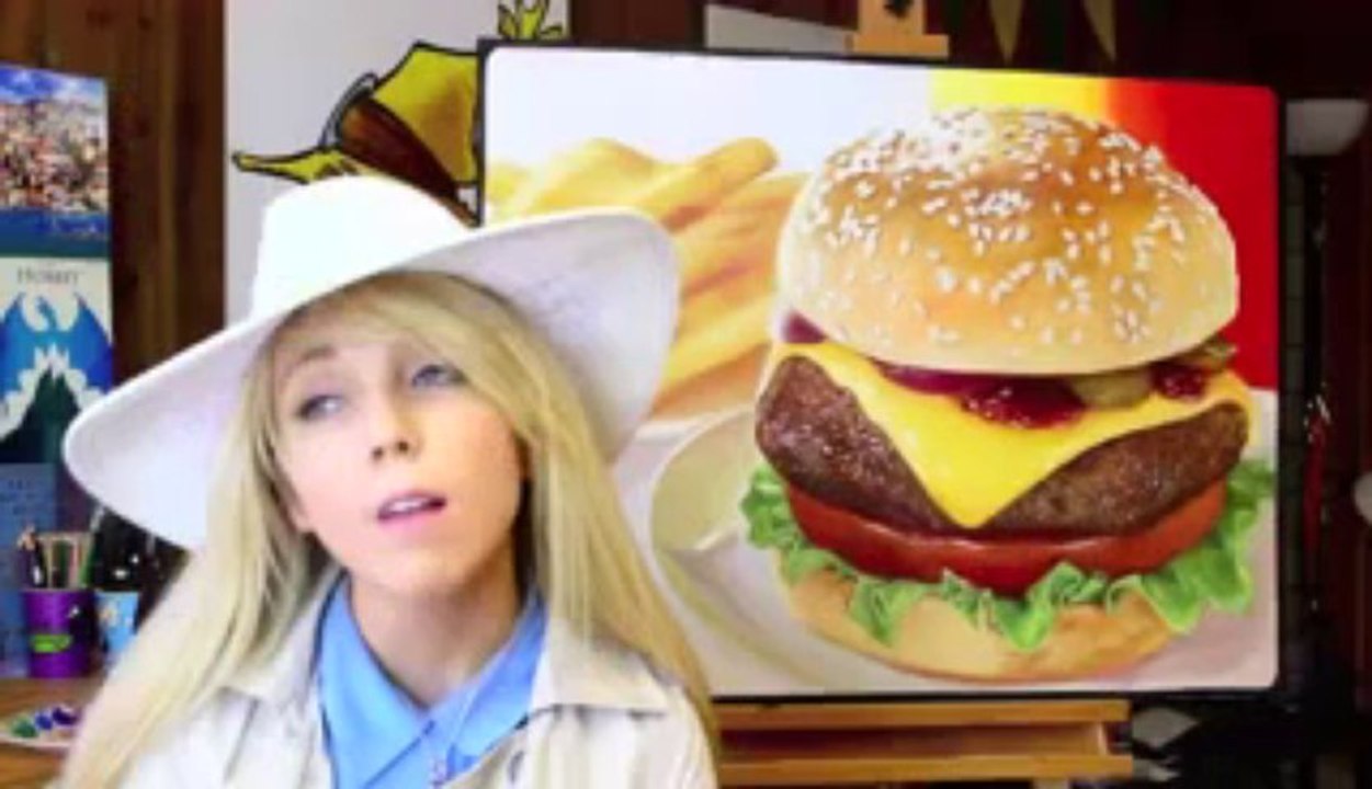 Peinture très réaliste d'un burger