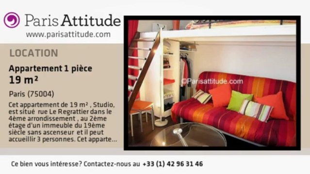 Appartement Studio à louer - Ile St Louis, Paris - Ref. 7286