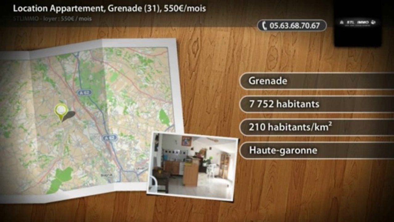 Location Appartement, Grenade (31), 550€/mois