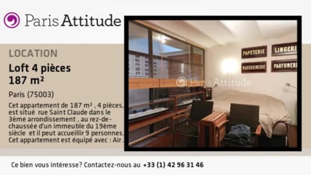 Loft 3 Chambres à louer - Musée Picasso, Paris - Ref. 8436