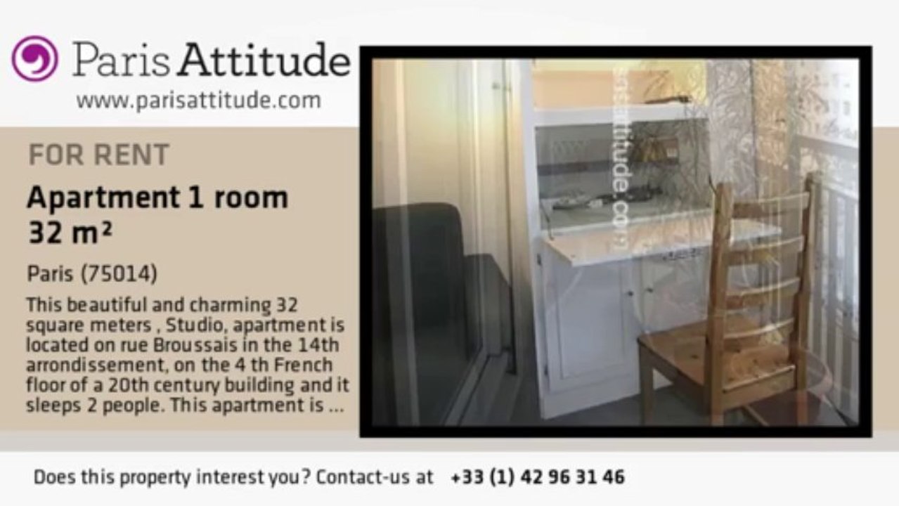 Studio Apartment for rent - Denfert Rochereau, Paris - Ref. 5843