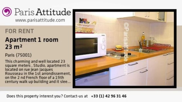 Studio Apartment for rent - Palais Royal, Paris - Ref. 5499