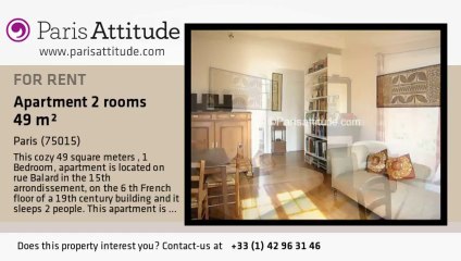 1 Bedroom Apartment for rent - Parc André Citroën, Paris - Ref. 3098