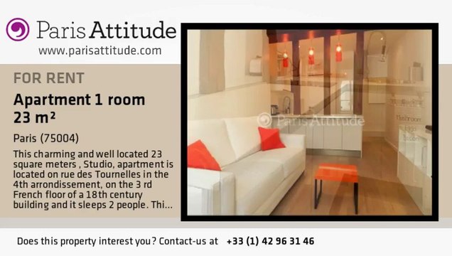 Studio Apartment for rent - Place des Vosges, Paris - Ref. 8070