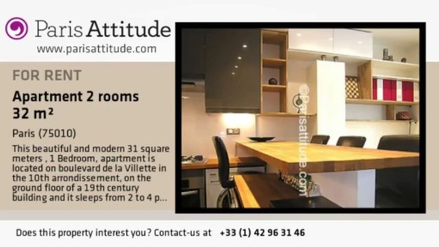 1 Bedroom Apartment for rent - Canal St Martin, Paris - Ref. 7329