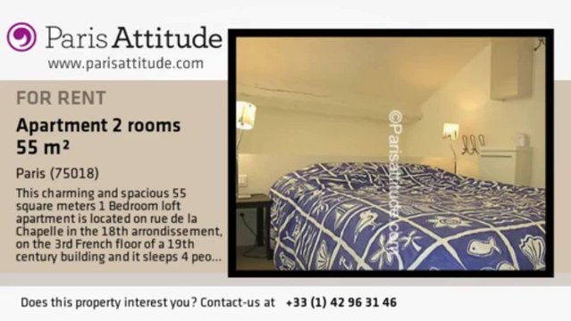 1 Bedroom Loft for rent - Marx Dormoy, Paris - Ref. 3286