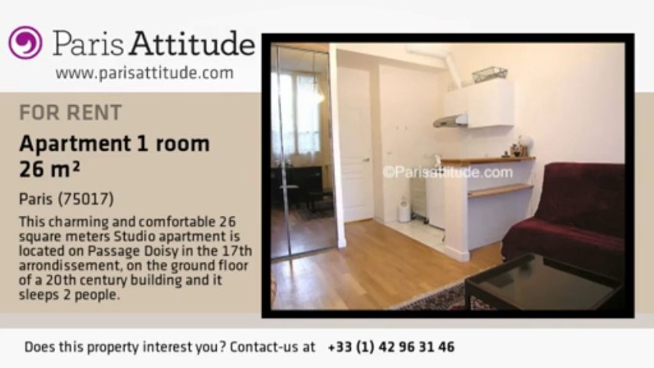 Studio Apartment for rent - Porte Maillot/Palais des Congrès, Paris - Ref. 2767