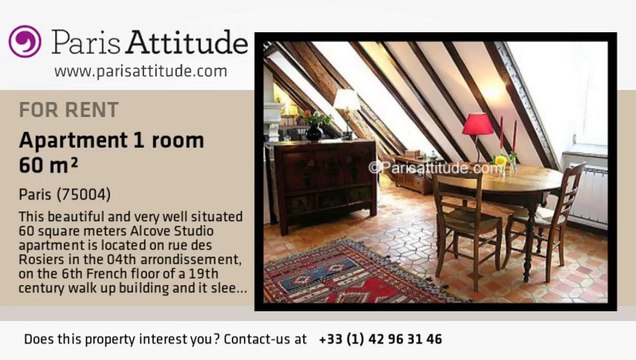 Alcove Studio Apartment for rent - St Paul, Paris - Ref. 4402