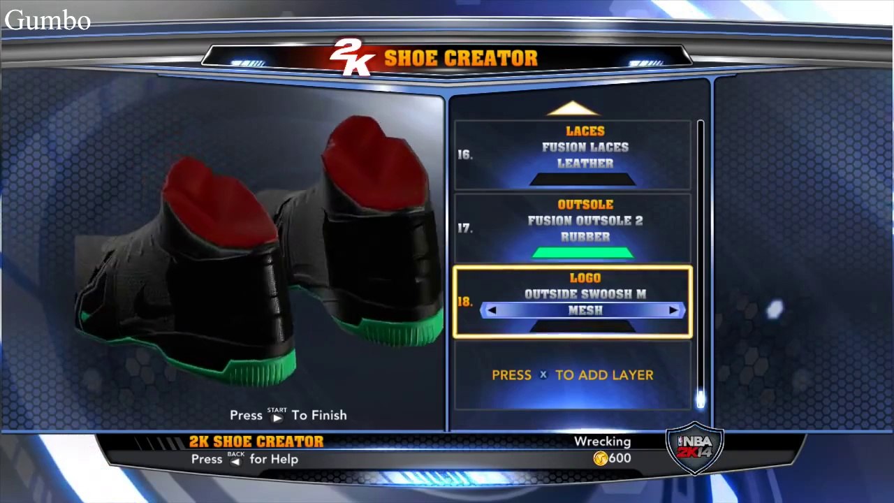 NBA 2K14 Shoe Creator Air Yeezy 2 Black/Solar Red (NBA 2k14 Yeezy 2s)