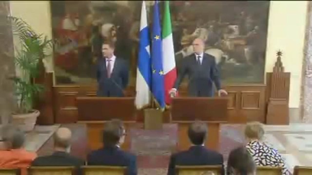 Roma - Incontro Letta - Katainen il Punto stampa (14.10.13)