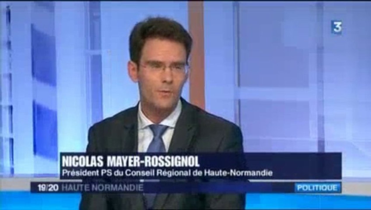 Nicolas Mayer-Rossignol, invité du 19/20 de France 3 Haute-Normandie, 14/10/13
