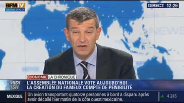 la Chronique éco de Nicolas Doze: l'Assemblée Nationale vote aujourd'hui la création du fameux compte de pénibilité - 15/10